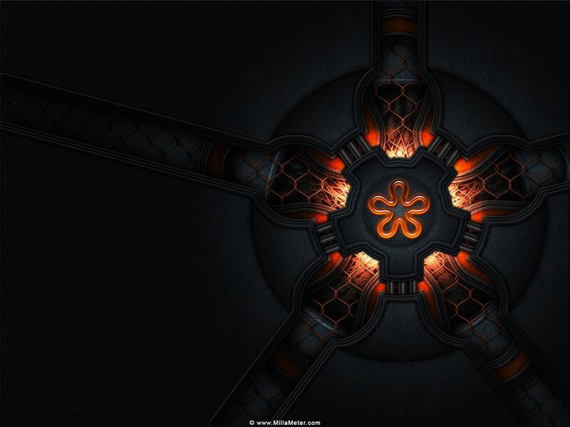 Glowing Mechanical Symbol