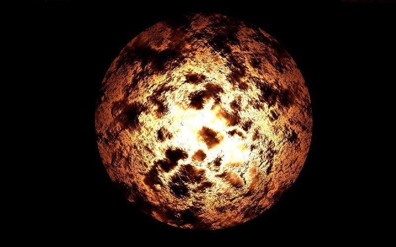 Glowing Molten Planet