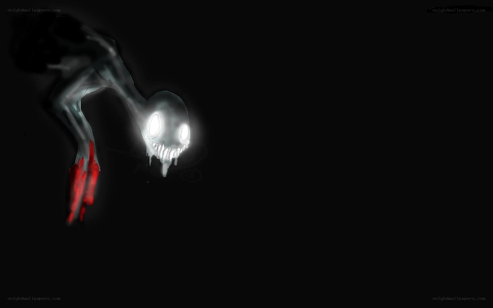 glowing monster in darkness