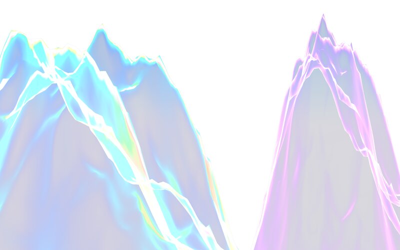 Glowing Mountain Peaks