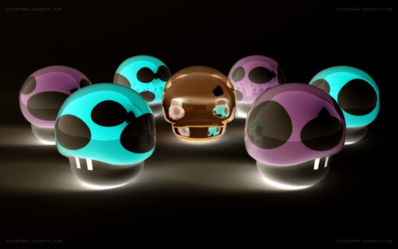 glowing mushroom characters