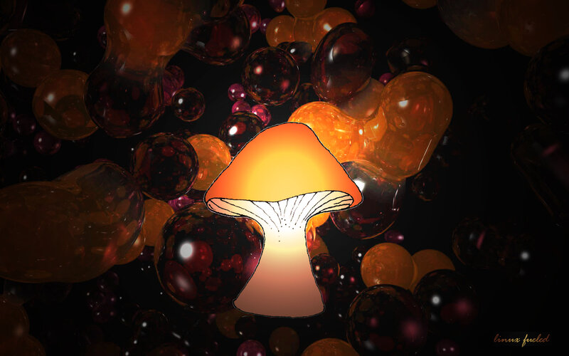 Glowing Mushroom Illustration