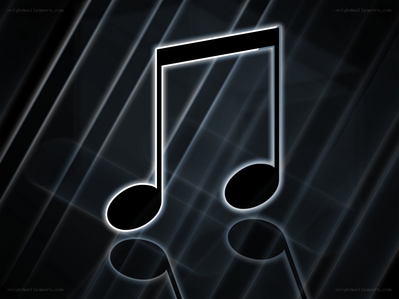 glowing music note
