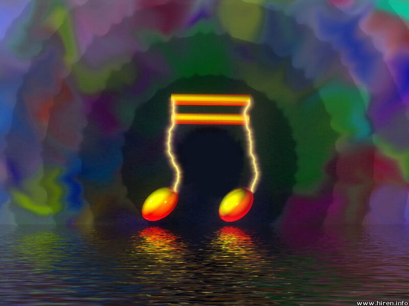 Glowing Musical Note