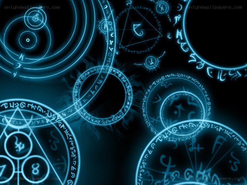 glowing mystical symbols