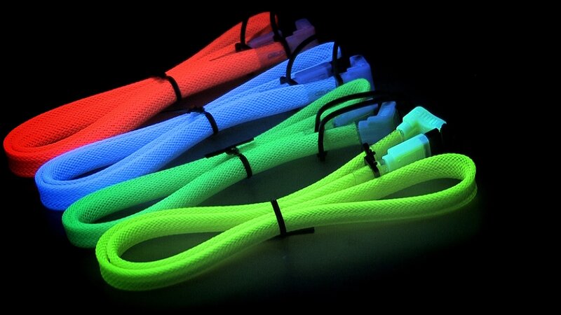 Glowing neon cables