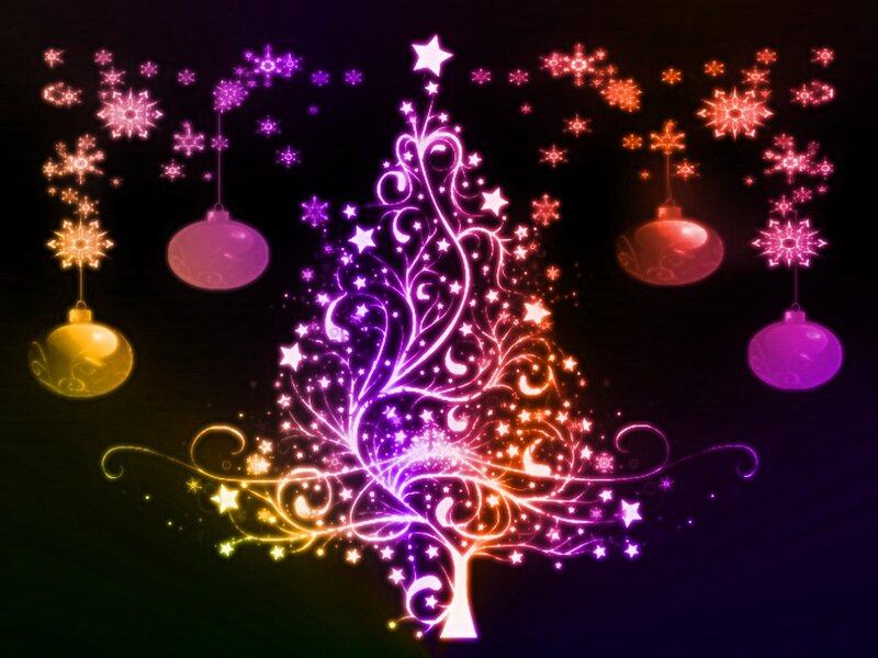 Glowing Neon Christmas Tree