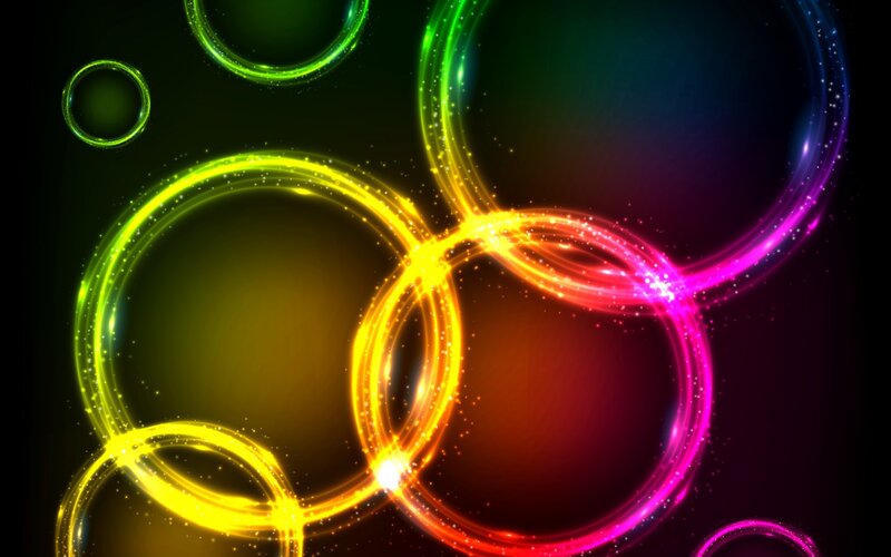 Glowing Neon Circles