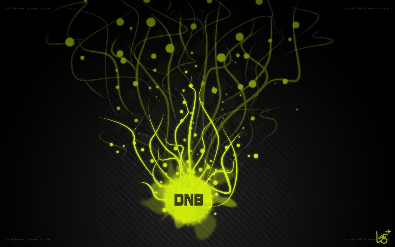glowing neon DNB design