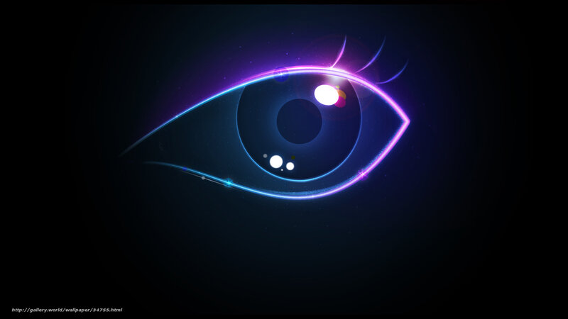 glowing neon eye