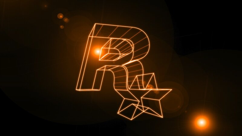 Glowing Neon Logo — Orange