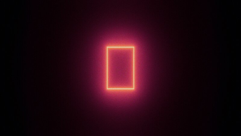 Glowing Neon Rectangle — Red