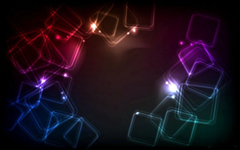 glowing neon squares abstract