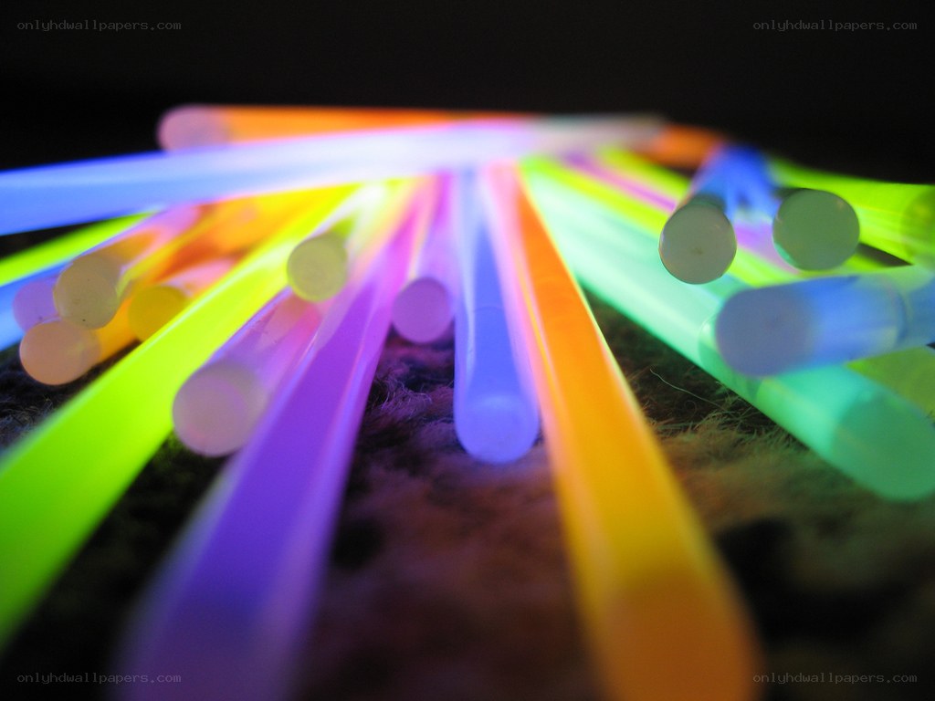 glowing neon sticks