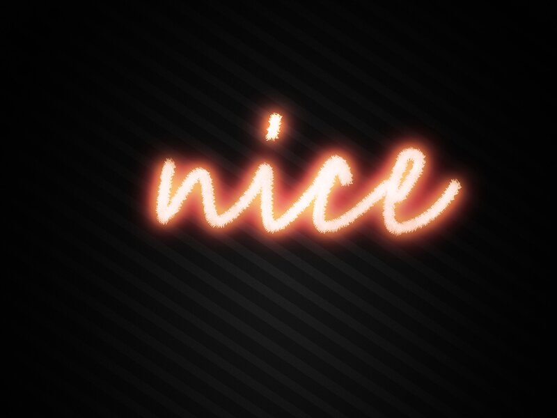 Glowing Neon Text — Black, Dark