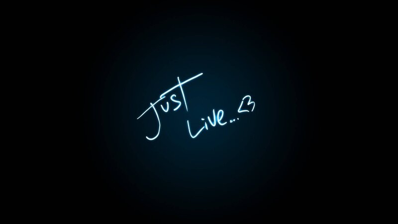 Glowing Neon Text — Black, Minimalist