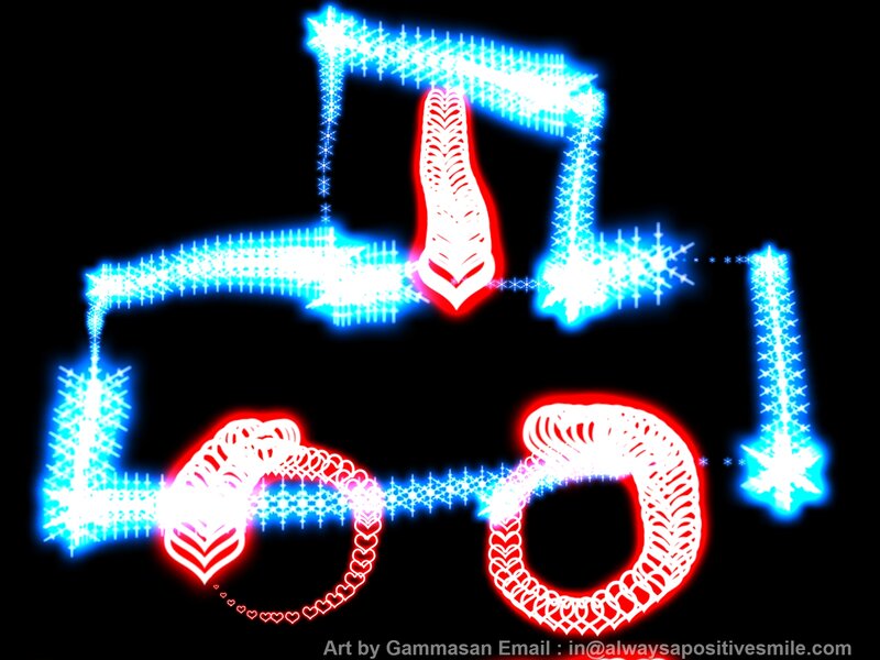 Glowing Neon Tractor