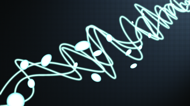 glowing neon wave animation