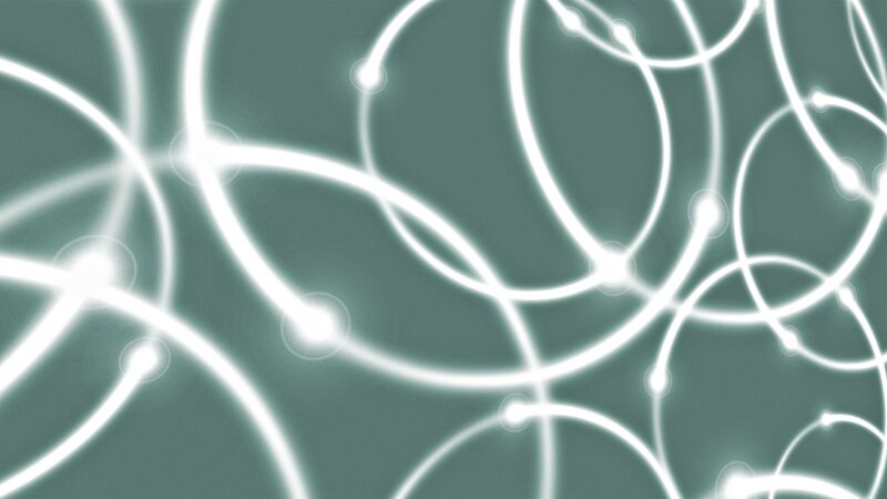 glowing network lines