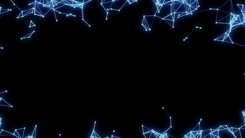 Glowing Network Nodes — Black