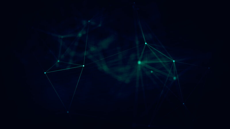 Glowing Network Nodes — Blue
