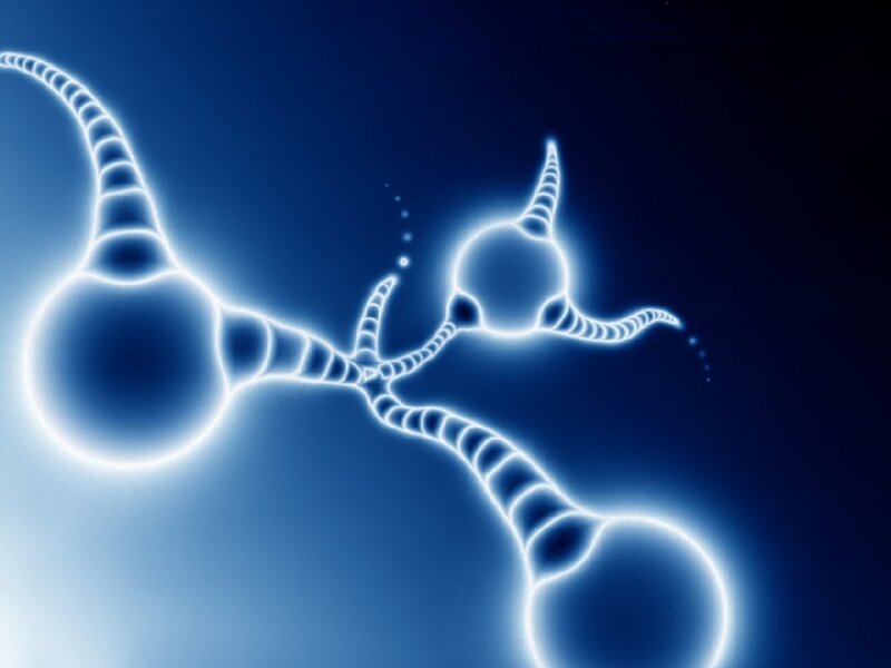 Glowing Neural Network — Blue, Serene