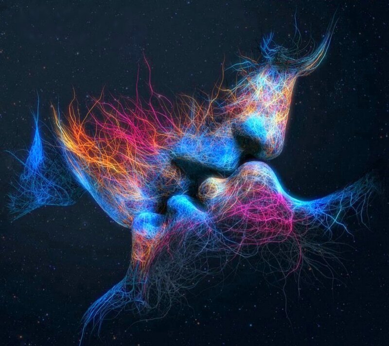 Glowing Neural Network — Blue
