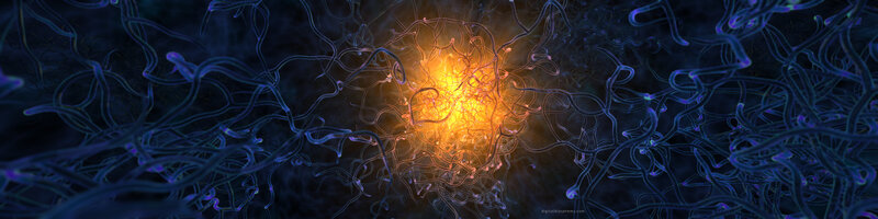 Glowing Neural Network — Orange