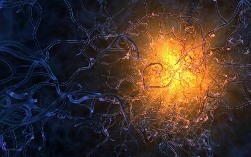glowing neural network