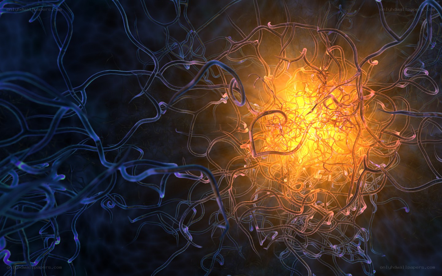 glowing neural network
