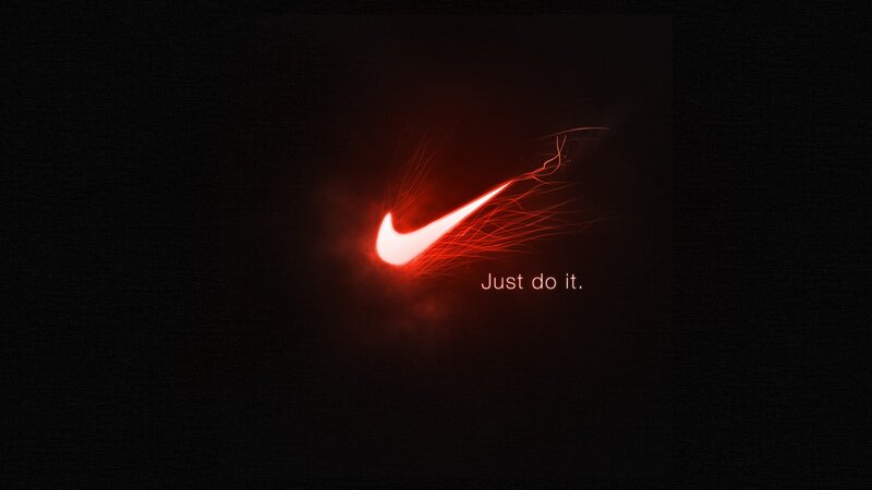 Glowing Nike Logo — Black