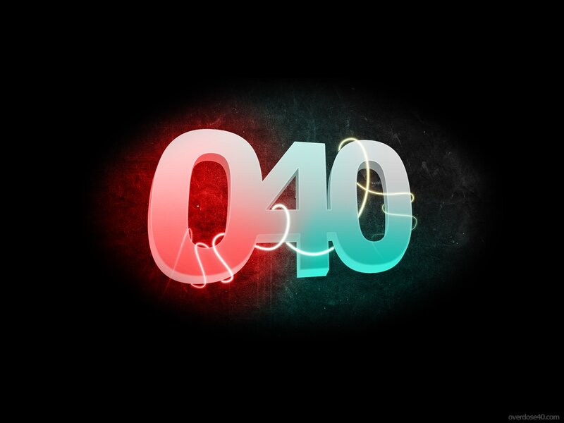 glowing number 040