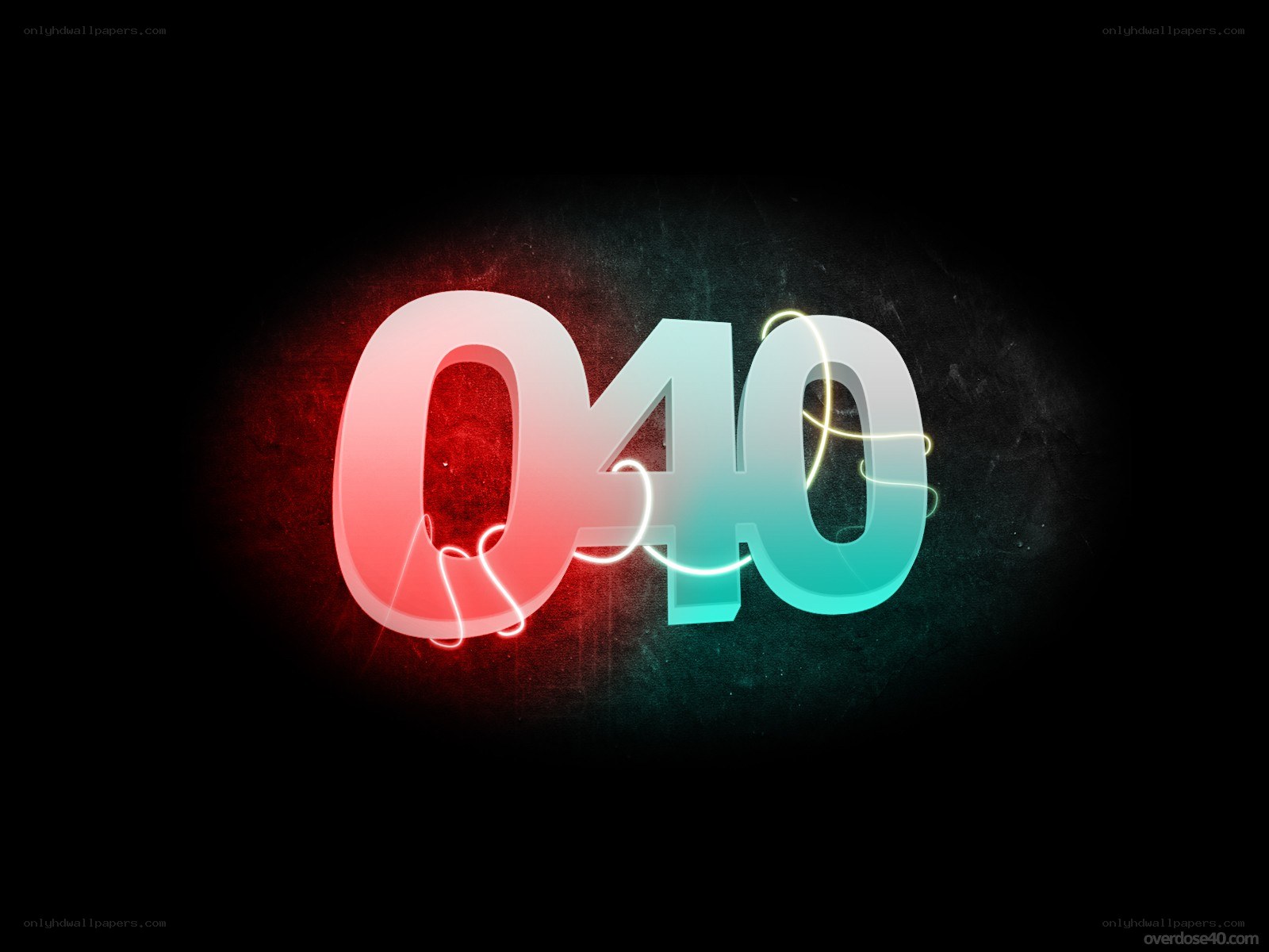 glowing number 040