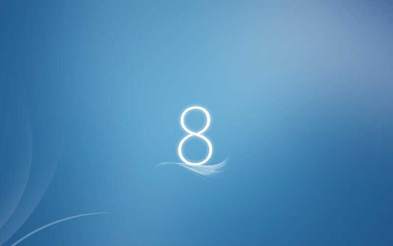 Glowing Number Eight — Blue
