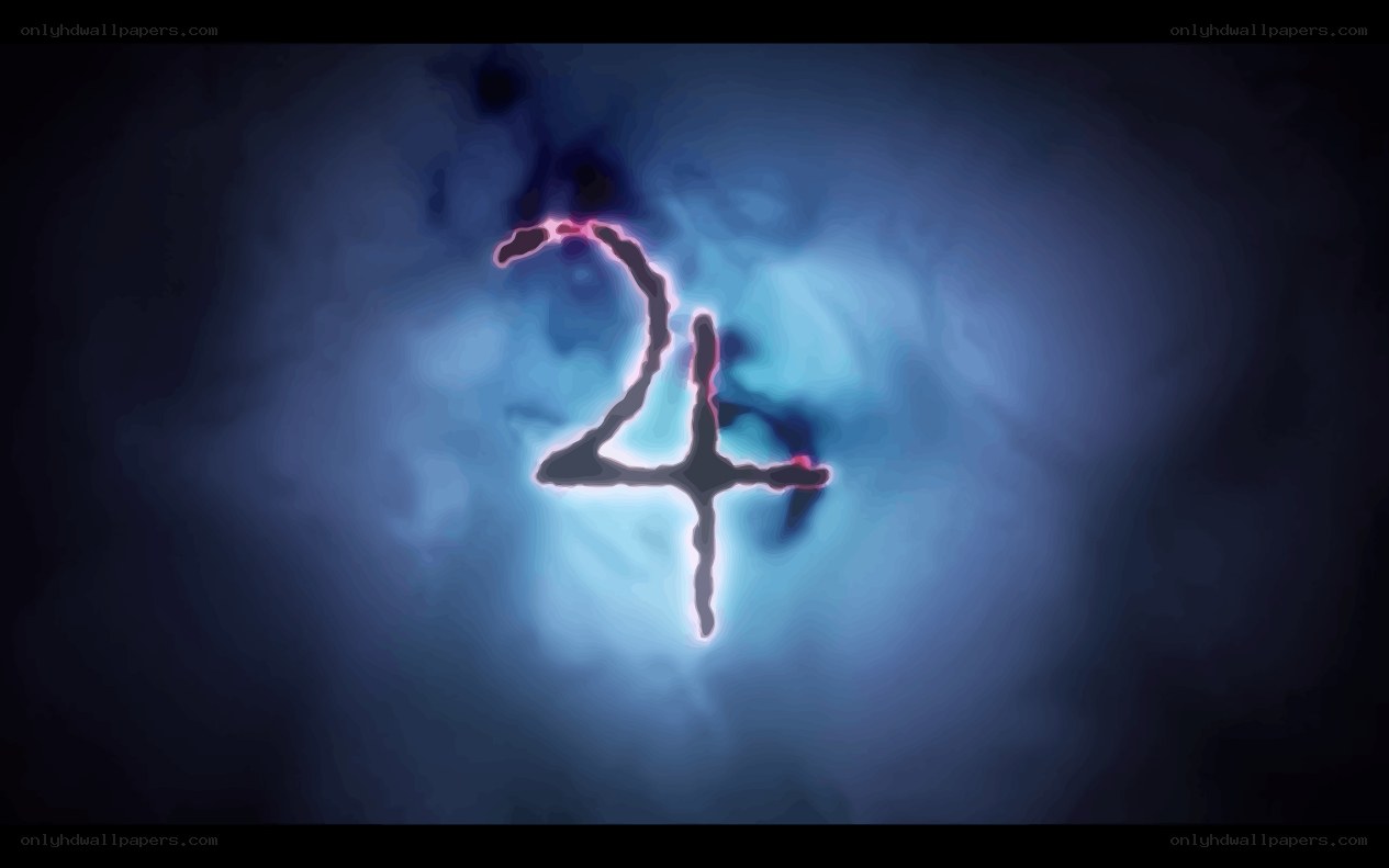 glowing number four