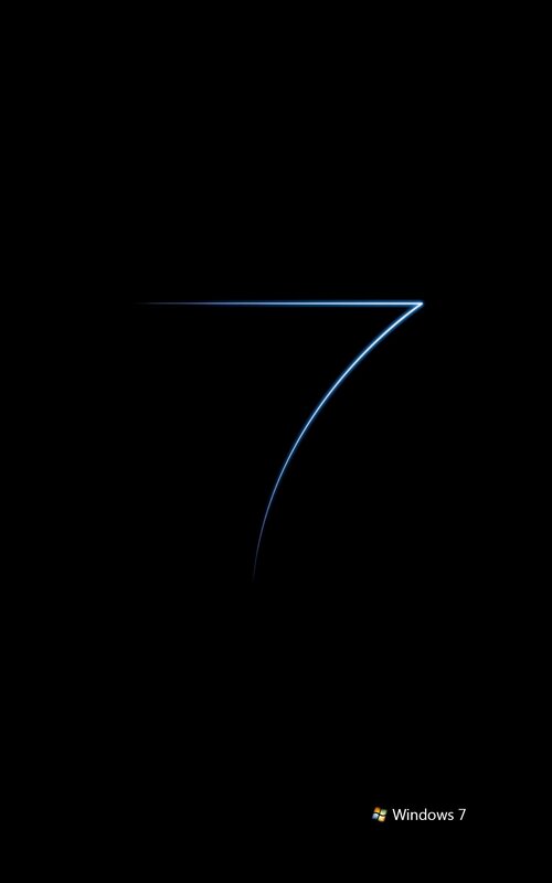 Glowing Number Seven — Black, Dark