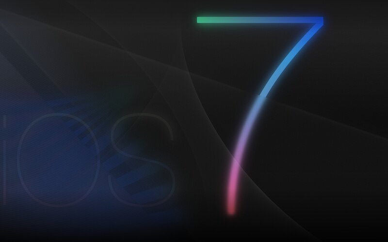 Glowing Number Seven — Black, Minimalist