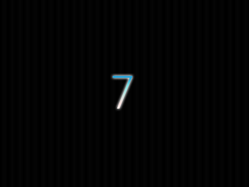 Glowing Number Seven — Black, Neutral