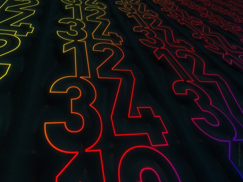 Glowing Numbers on Dark Surface
