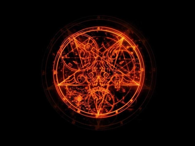 glowing occult symbol