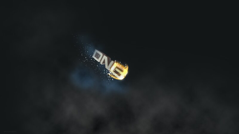 glowing one text animation