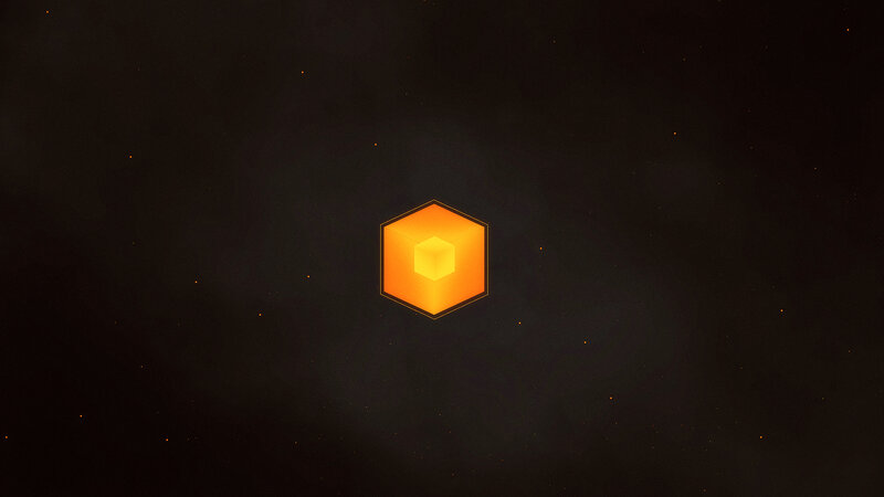 Glowing Orange Cube