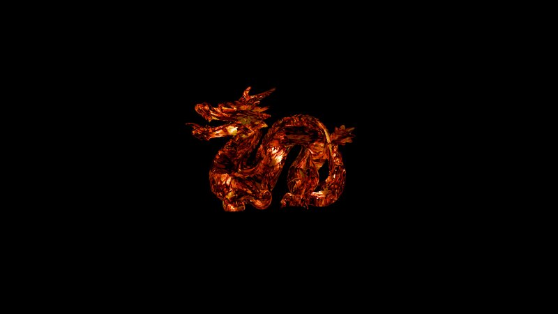 Glowing Orange Dragon