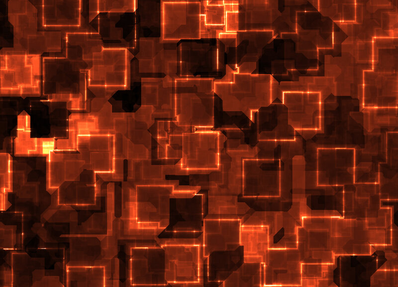 glowing orange geometric pattern