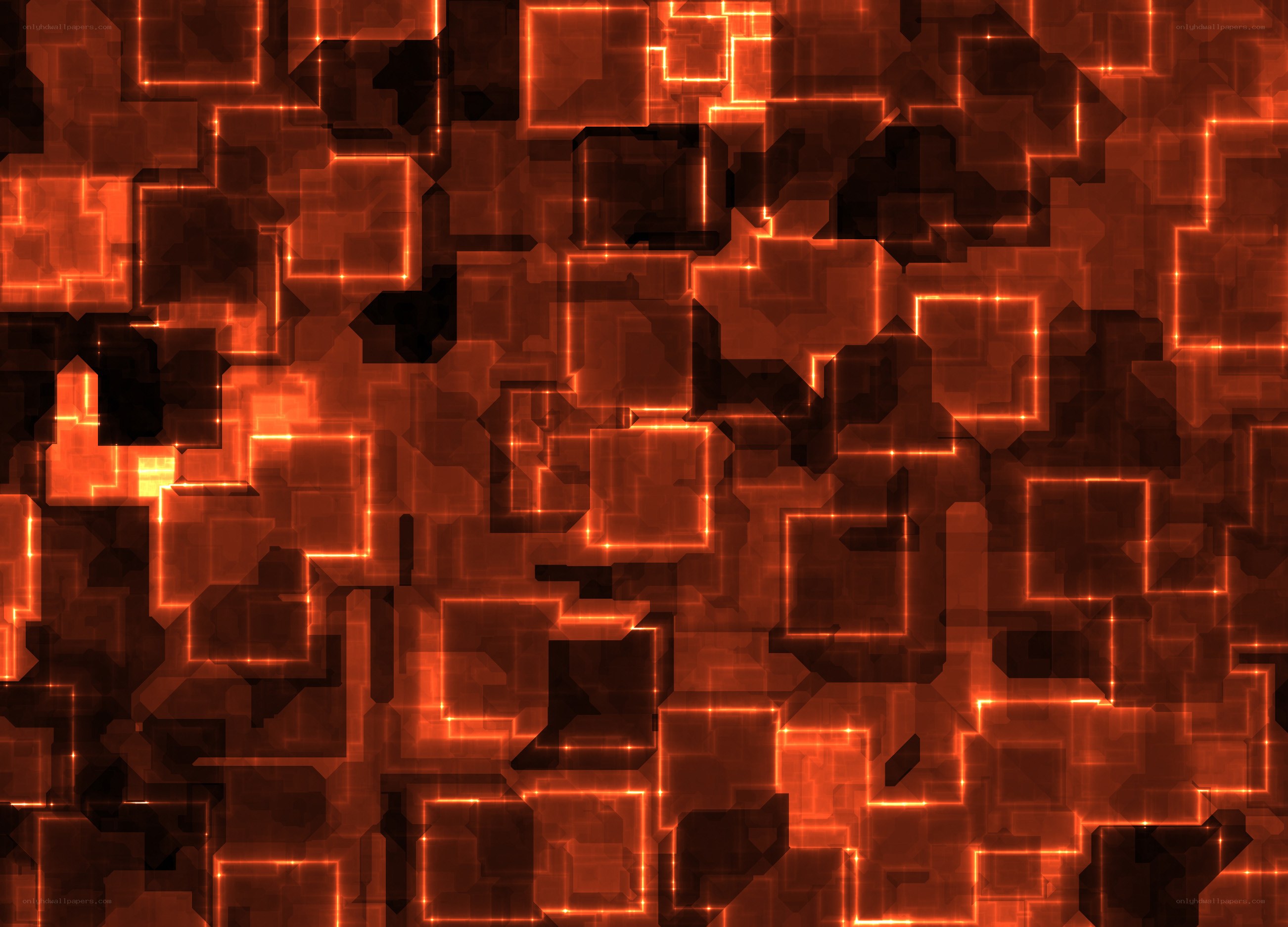 glowing orange geometric pattern