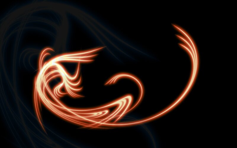 Glowing Orange Light Lines — Dynamic, Abstract