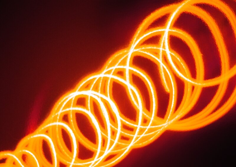 glowing orange light spiral