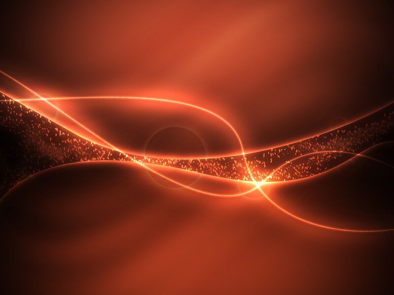 Glowing Orange Light Waves — Dynamic