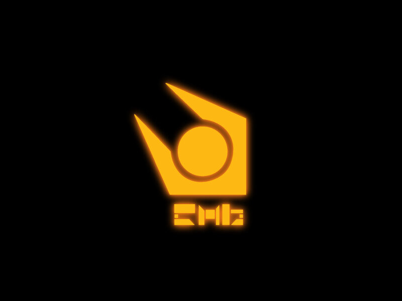 Glowing Orange Logo — Dark