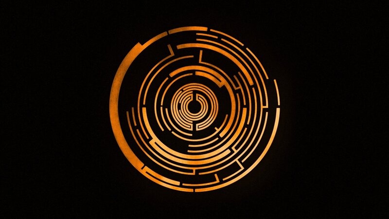 Glowing Orange Maze